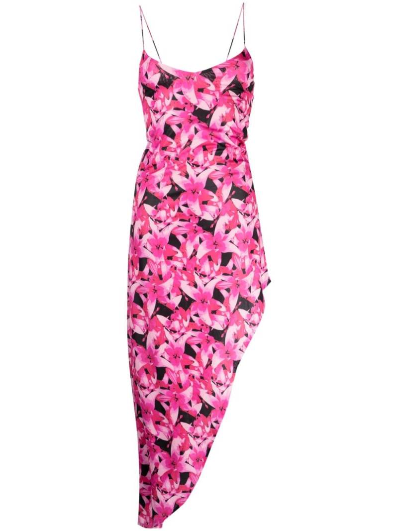 ROTATE BIRGER CHRISTENSEN floral-print asymmetric midi dress - Pink von ROTATE BIRGER CHRISTENSEN