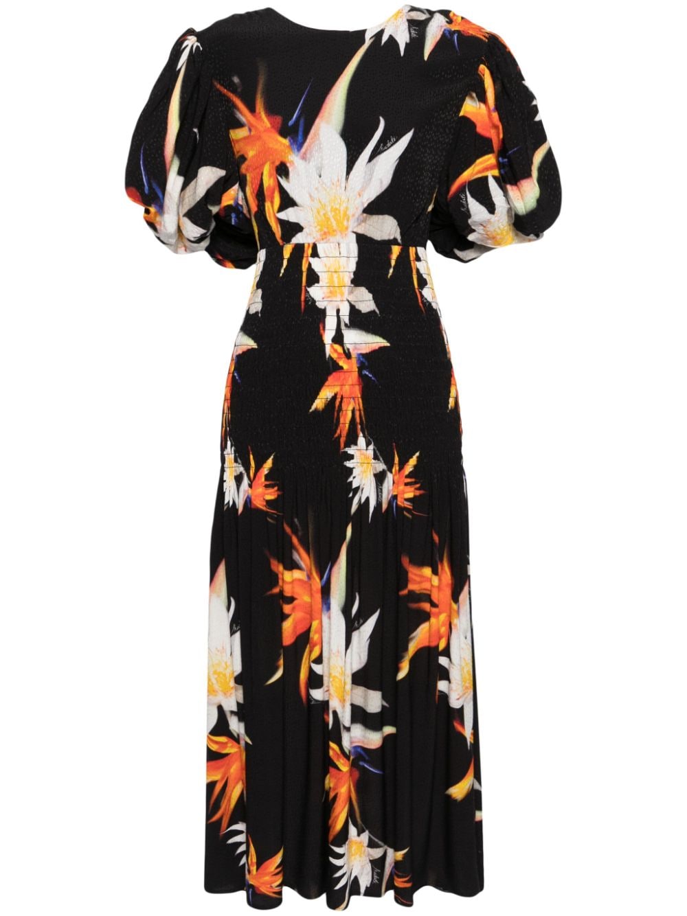 ROTATE BIRGER CHRISTENSEN floral-print open-back maxi dress - Black von ROTATE BIRGER CHRISTENSEN