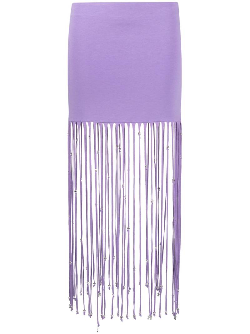 ROTATE BIRGER CHRISTENSEN fringed embellished skirt - Purple von ROTATE BIRGER CHRISTENSEN