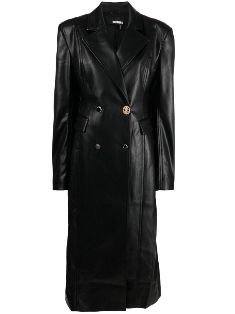 ROTATE BIRGER CHRISTENSEN heart-button double-breasted coat - Black von ROTATE BIRGER CHRISTENSEN