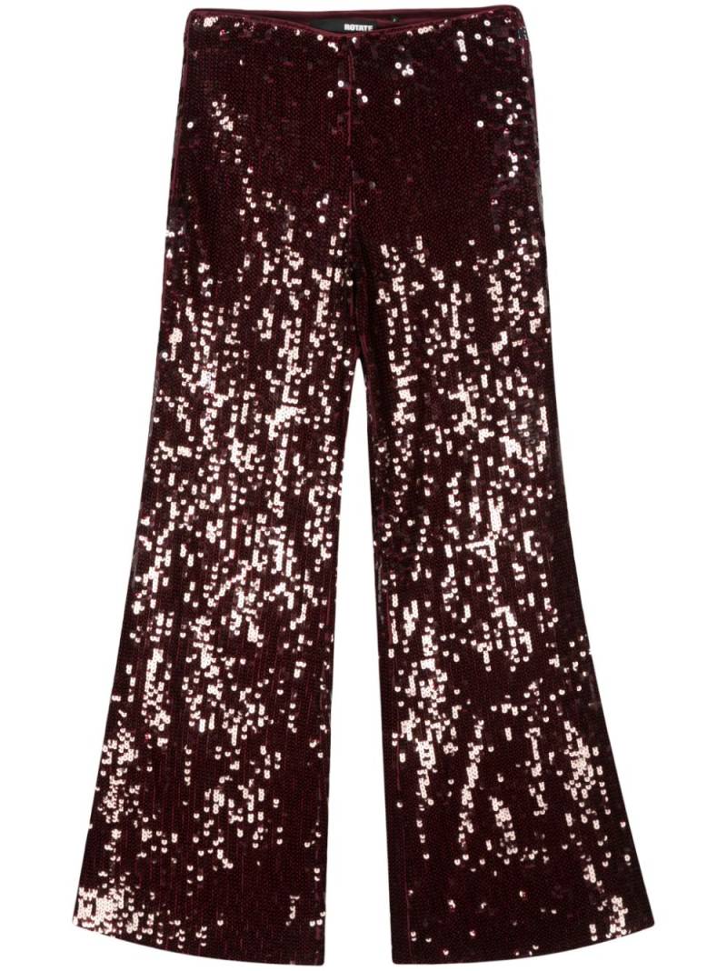 ROTATE BIRGER CHRISTENSEN high-waisted flared sequinned trousers von ROTATE BIRGER CHRISTENSEN