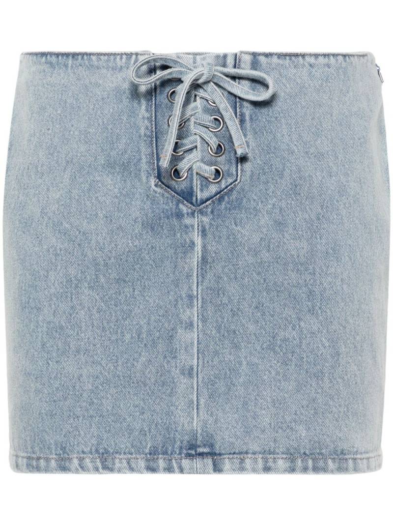 ROTATE BIRGER CHRISTENSEN lace-up denim skirt - Blue von ROTATE BIRGER CHRISTENSEN