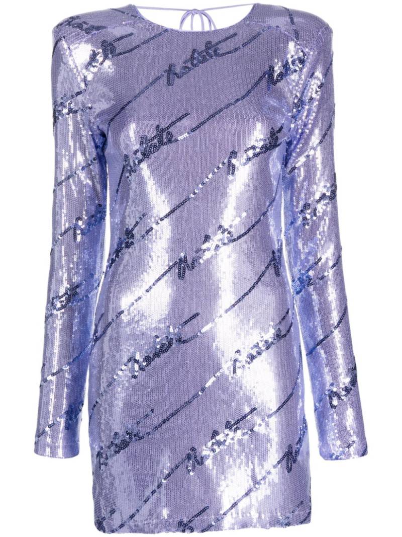 ROTATE BIRGER CHRISTENSEN logo-embellished sequin minidress - Purple von ROTATE BIRGER CHRISTENSEN