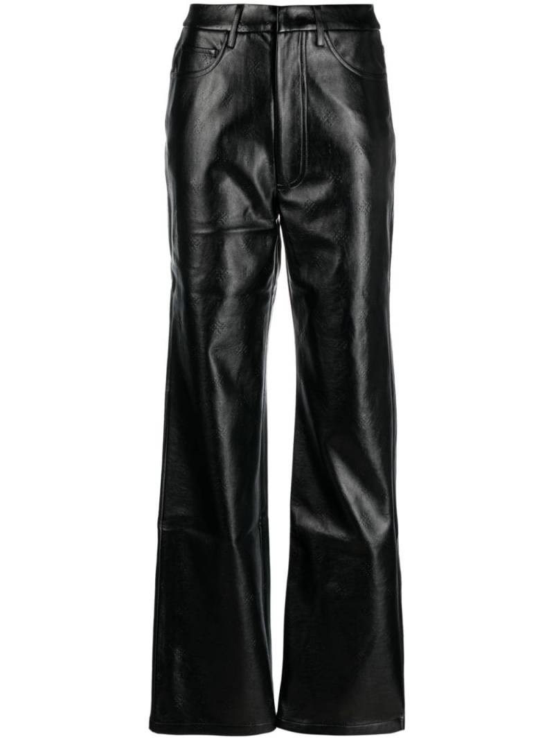 ROTATE BIRGER CHRISTENSEN logo-embossed wide-leg trousers - Black von ROTATE BIRGER CHRISTENSEN