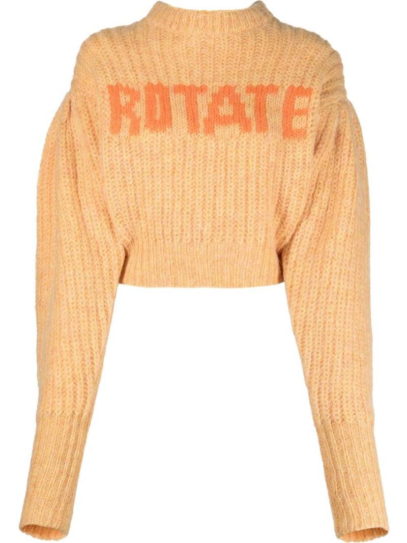 ROTATE BIRGER CHRISTENSEN logo-print chunky-knit jumper - Orange von ROTATE BIRGER CHRISTENSEN