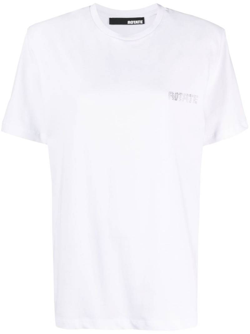 ROTATE BIRGER CHRISTENSEN logo-print organic-cotton T-shirt - White von ROTATE BIRGER CHRISTENSEN