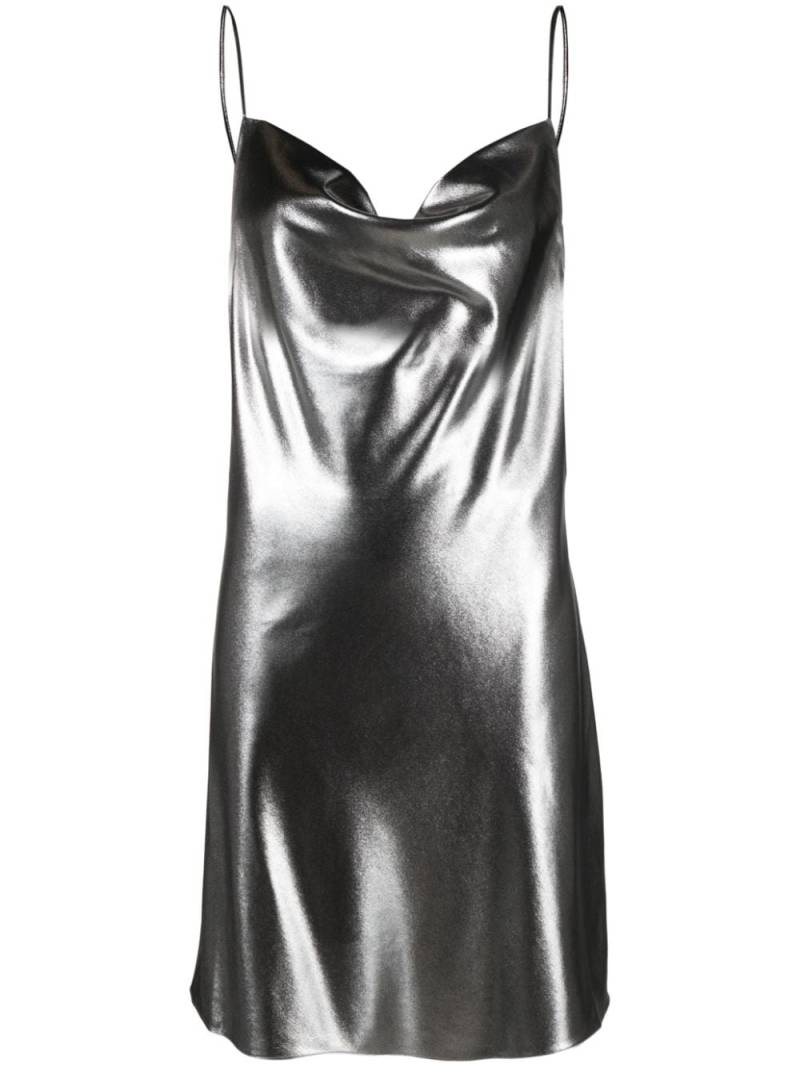 ROTATE BIRGER CHRISTENSEN metallic lamé minidress - Silver von ROTATE BIRGER CHRISTENSEN