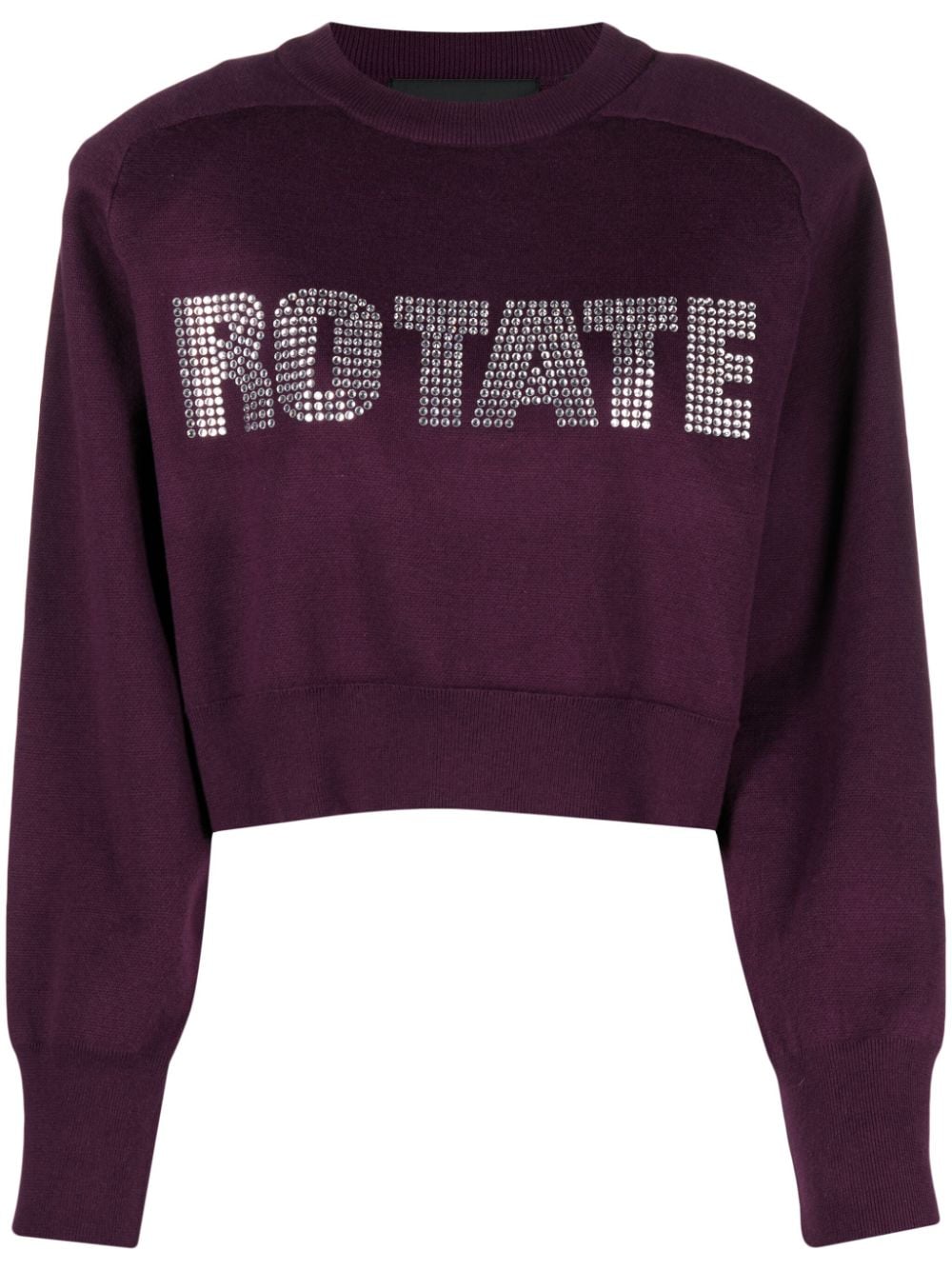 ROTATE BIRGER CHRISTENSEN rhinestone-embellished logo-appliqué jumper - Purple von ROTATE BIRGER CHRISTENSEN