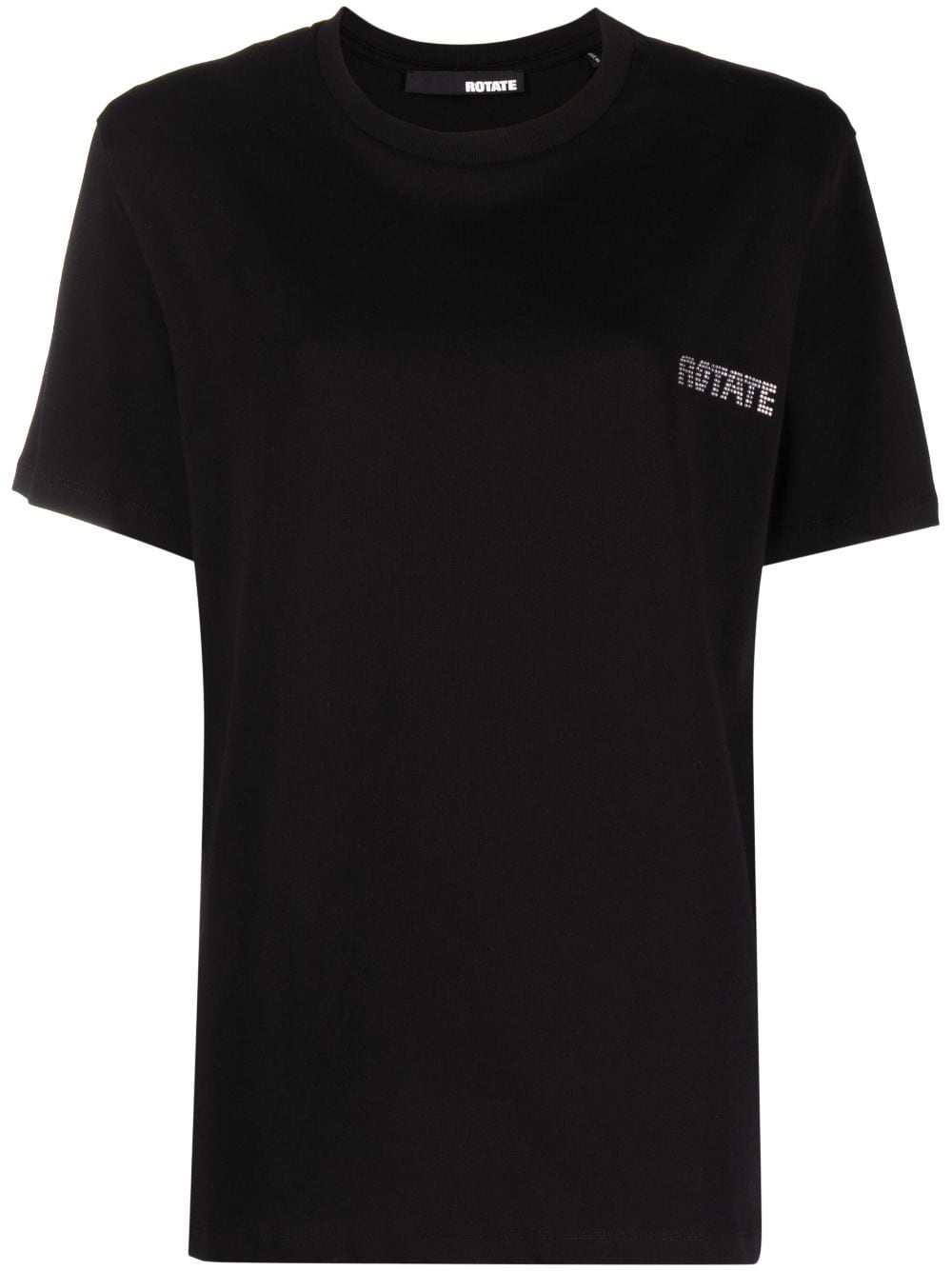 ROTATE BIRGER CHRISTENSEN rhinestone-logo organic-cotton T-shirt - Black von ROTATE BIRGER CHRISTENSEN