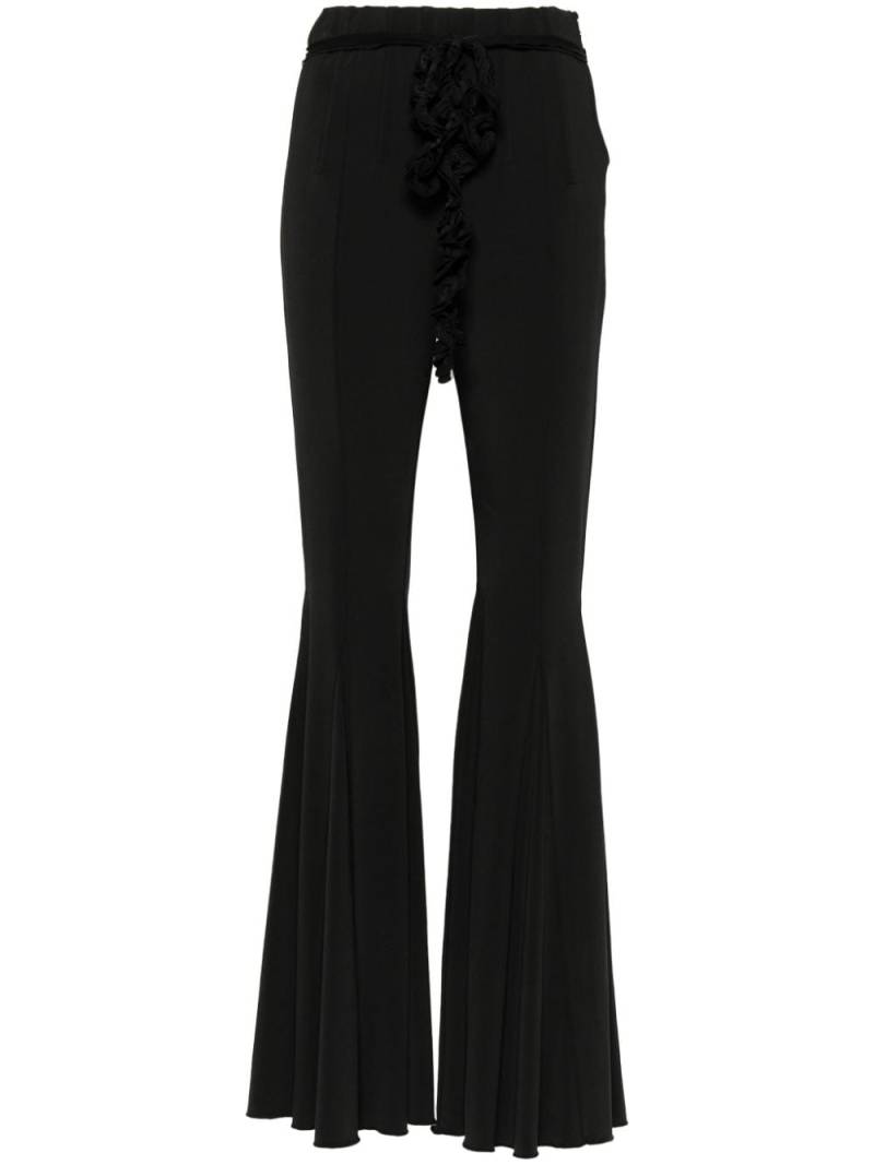 ROTATE BIRGER CHRISTENSEN ruffle-detailing high-waist flared trousers - Black von ROTATE BIRGER CHRISTENSEN