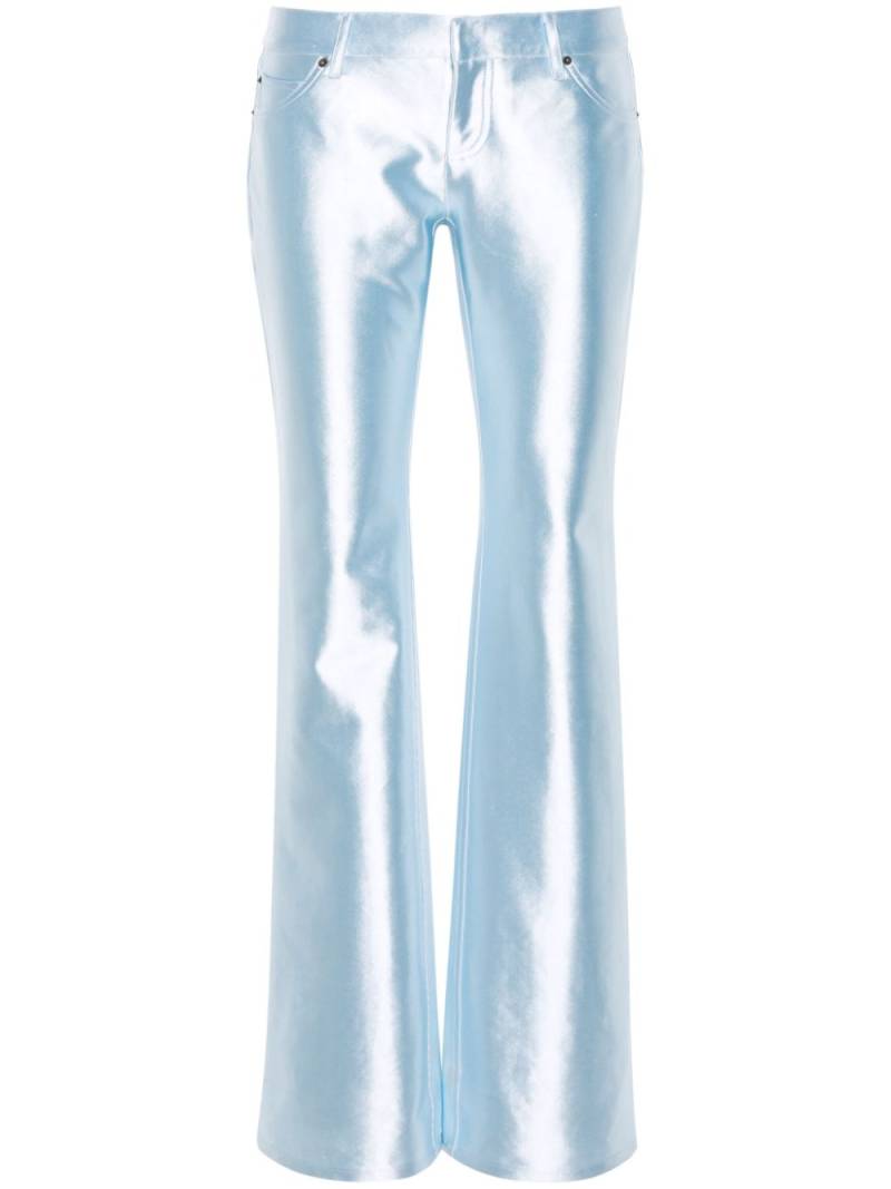 ROTATE BIRGER CHRISTENSEN satin flared trousers - Blue von ROTATE BIRGER CHRISTENSEN