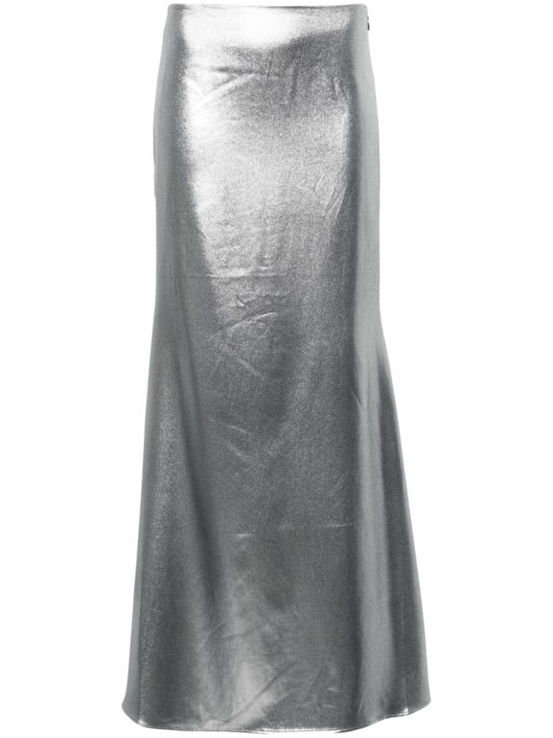 ROTATE BIRGER CHRISTENSEN semi-train metallic-effect maxi skirt - Silver von ROTATE BIRGER CHRISTENSEN