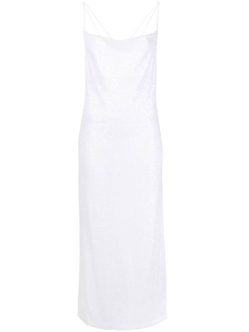 ROTATE BIRGER CHRISTENSEN sequin-embellished slip dress - White von ROTATE BIRGER CHRISTENSEN