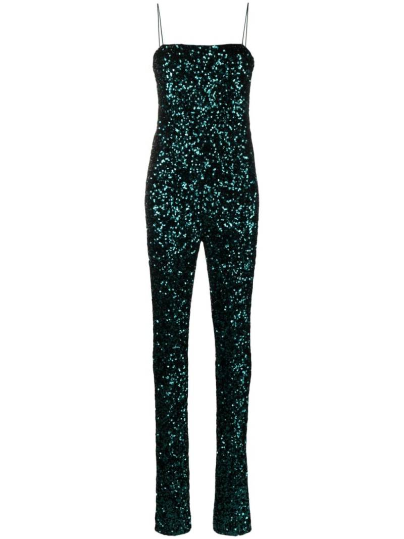 ROTATE BIRGER CHRISTENSEN square-neck sequined bodysuit - Green von ROTATE BIRGER CHRISTENSEN