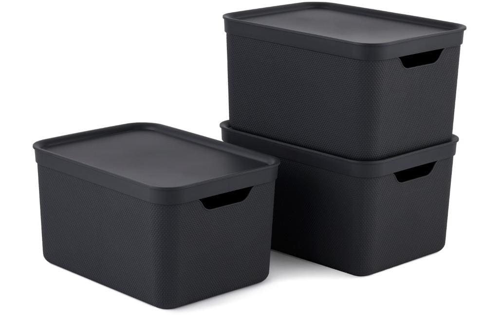 ROTHO Aufbewahrungsbox »3er-Set black A4 JIVE«, (3 St.) von ROTHO