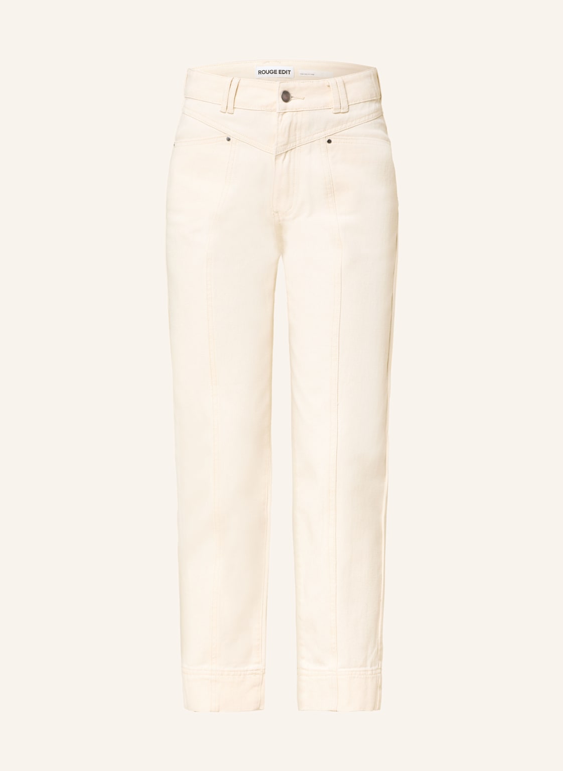 Rouge Vila Straight Jeans beige von ROUGE VILA