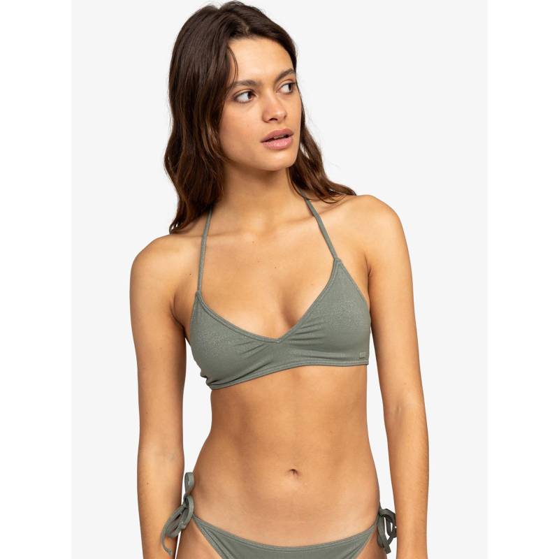 Bikini Oberteil, Sport Damen Olivegrün L von ROXY