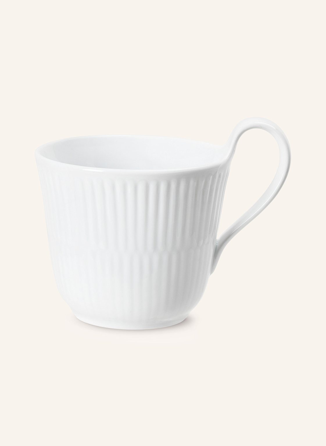 Royal Copenhagen Henkelbecher White Fluted weiss von ROYAL COPENHAGEN