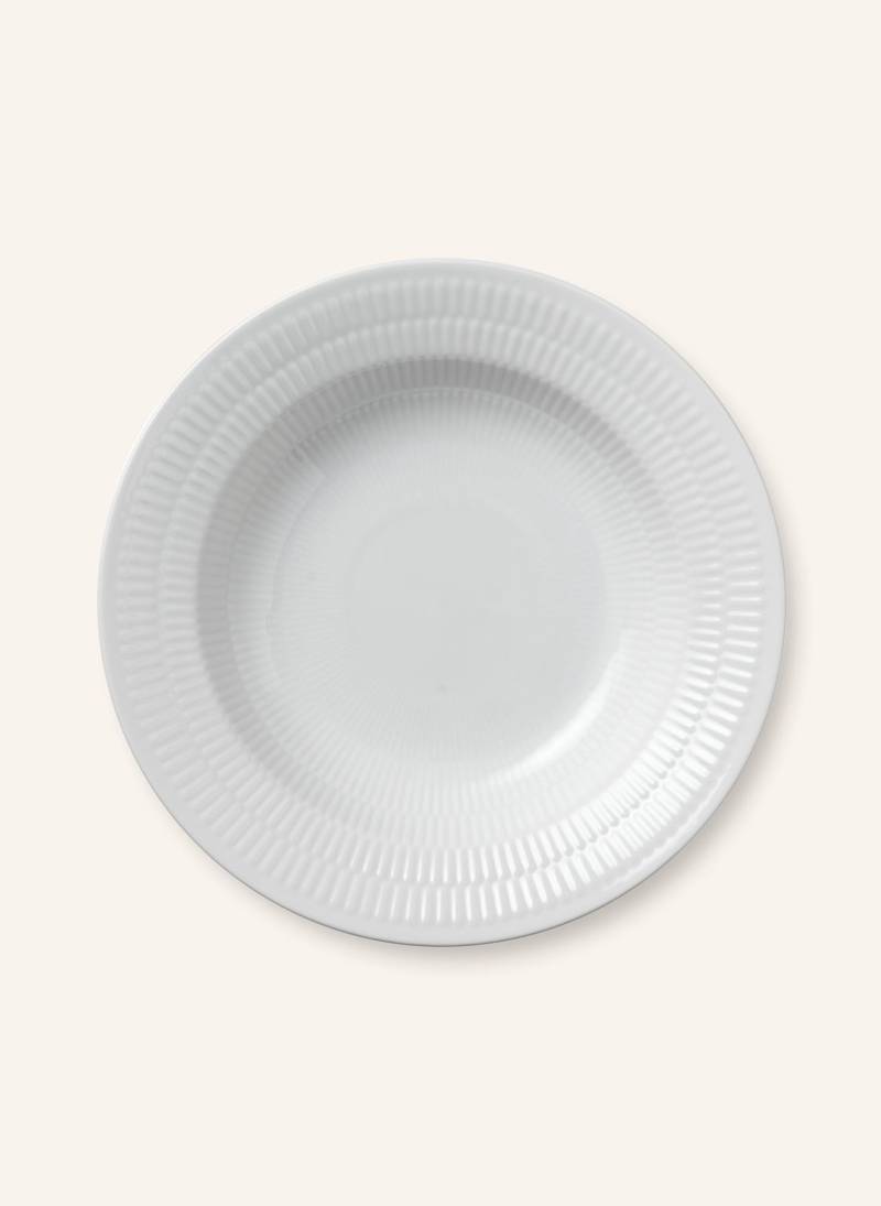 Royal Copenhagen Suppenteller White Fluted weiss von ROYAL COPENHAGEN