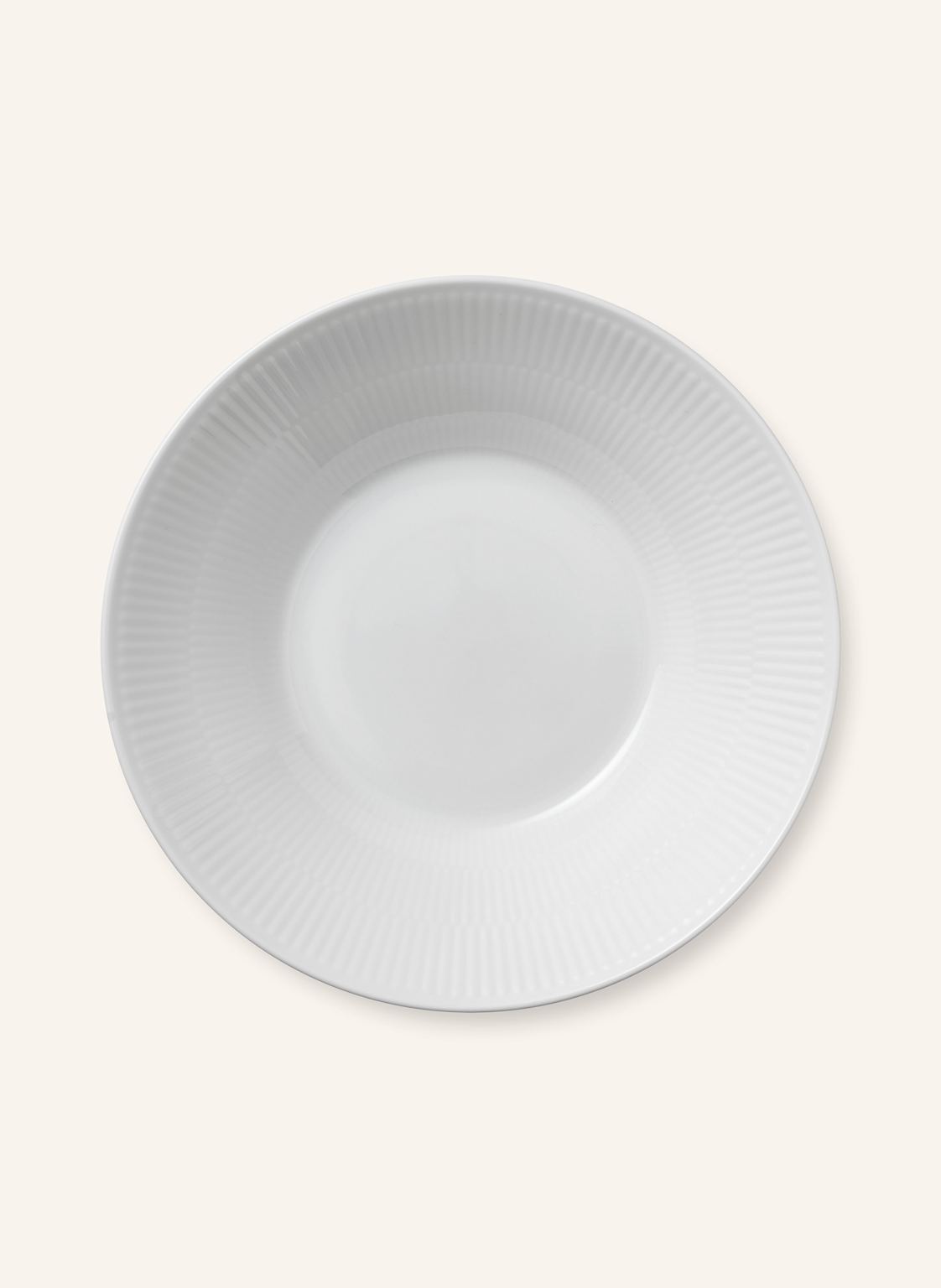 Royal Copenhagen Suppenteller White Fluted weiss von ROYAL COPENHAGEN