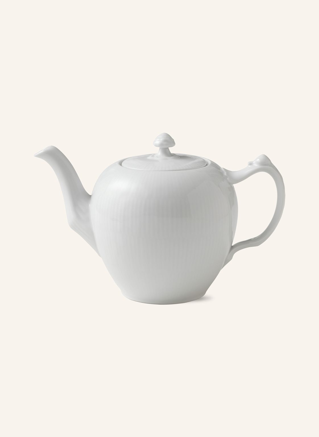 Royal Copenhagen Teekanne White Fluted weiss von ROYAL COPENHAGEN