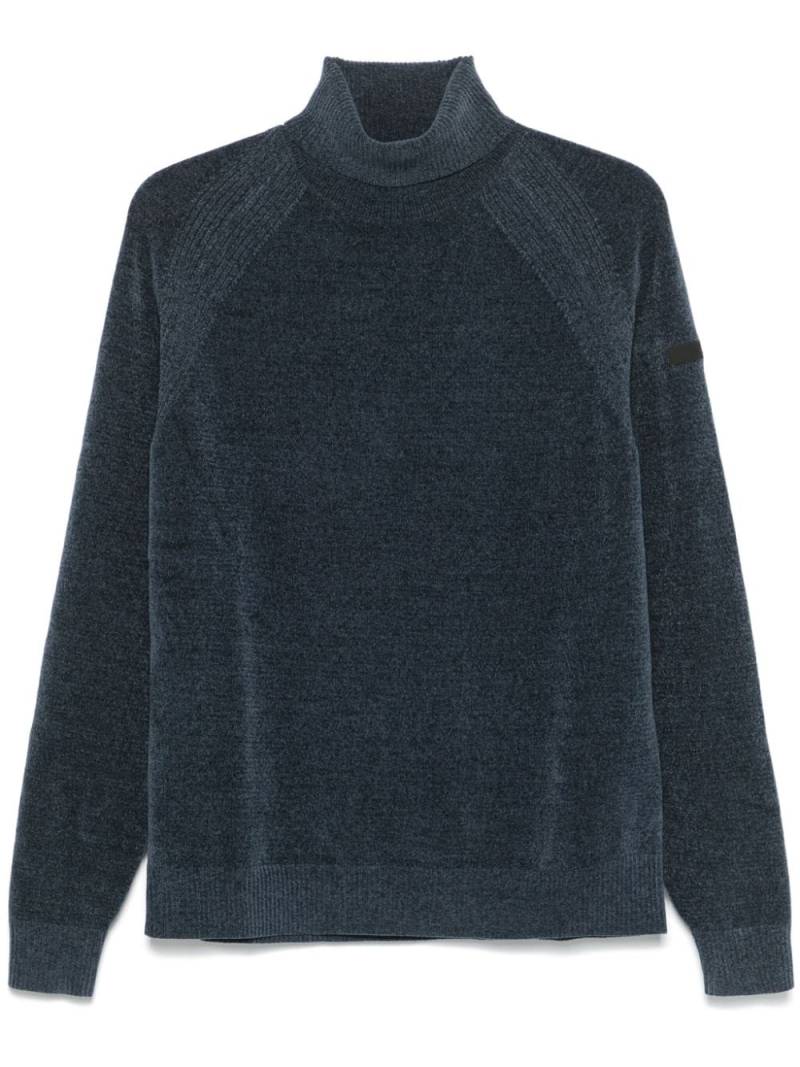 RRD velvet turtleneck sweter - Blue von RRD