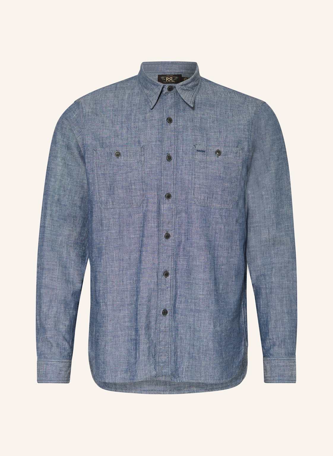 Rrl Hemd Regular Fit In Jeansoptik blau Rrl Hemd Regular Fit In Jeansoptik blau von RRL