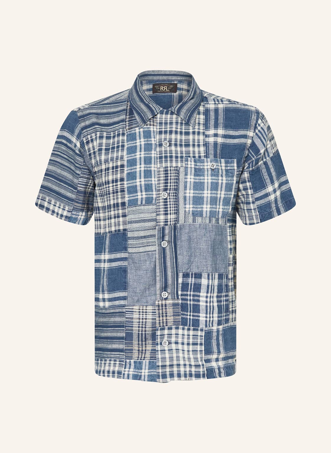 Rrl Kurzarm-Hemd Comfort Fit Mit Leinen blau Rrl Kurzarm-Hemd Comfort Fit Mit Leinen blau von RRL