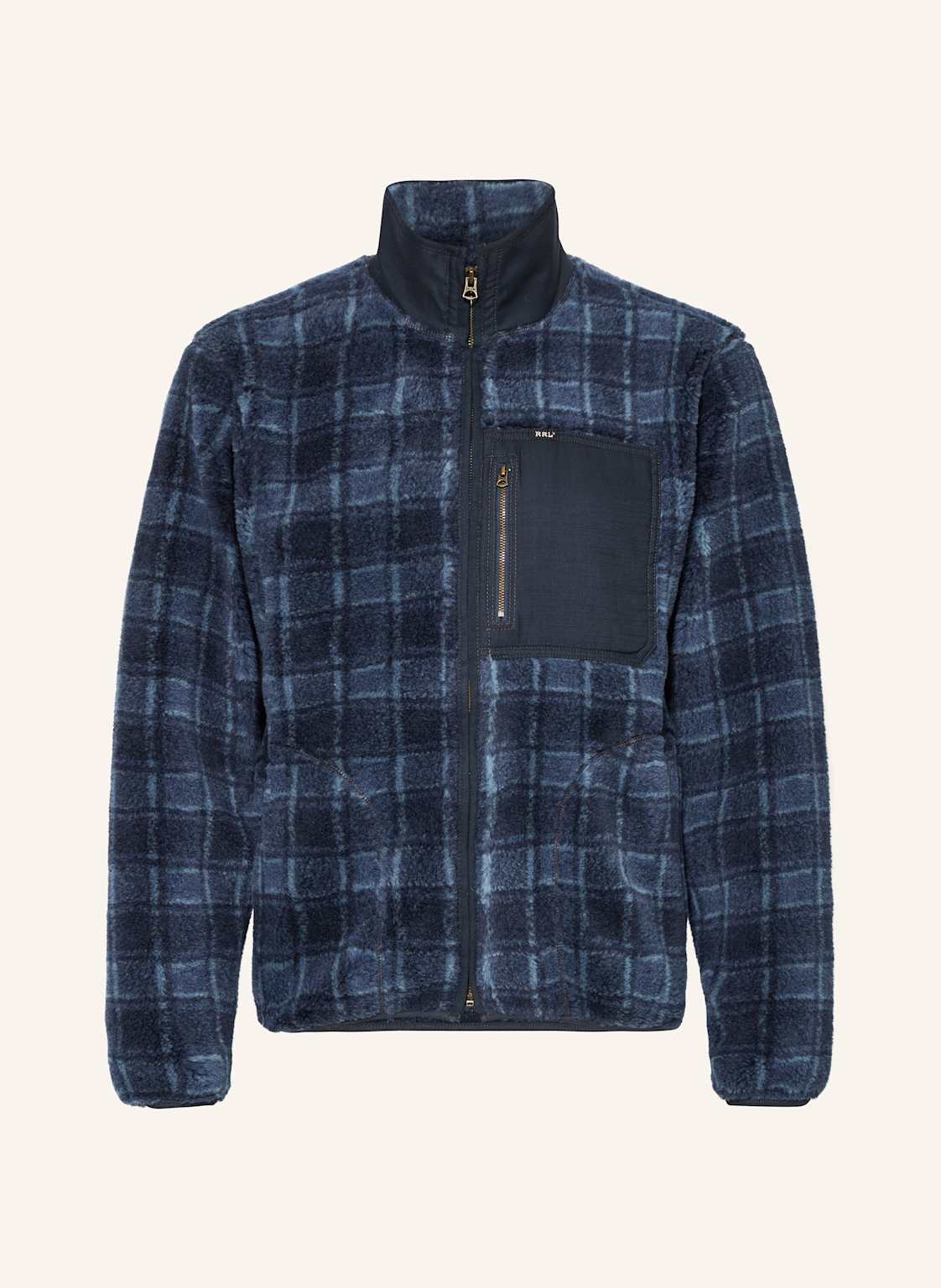 Rrl Teddyfell-Jacke blau Rrl Teddyfell-Jacke blau von RRL