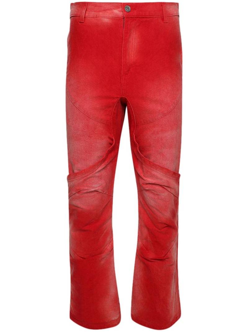 RRR123 washed straight-leg jeans - Red von RRR123