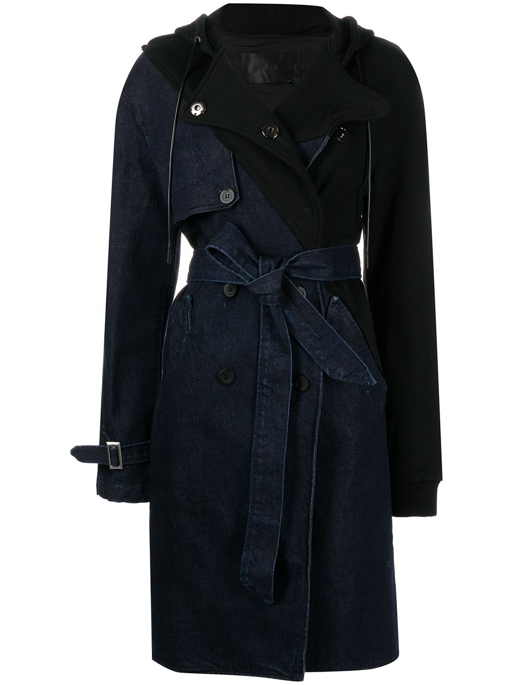 RTA Belinda denim trench coat - Black von RTA