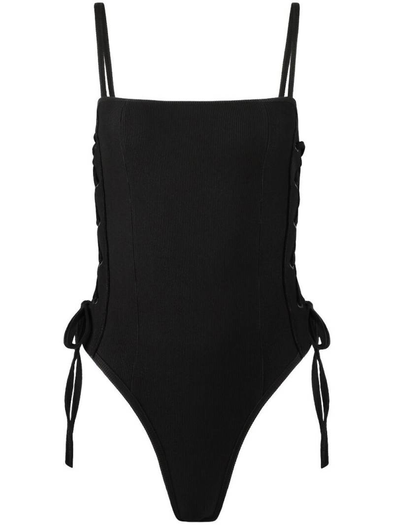 RTA Eveline lace-up bodysuit - Black von RTA