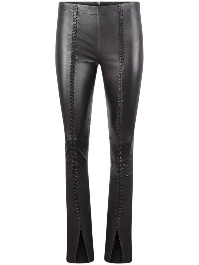 RTA Kaimi braid detailing leather trousers - Black von RTA