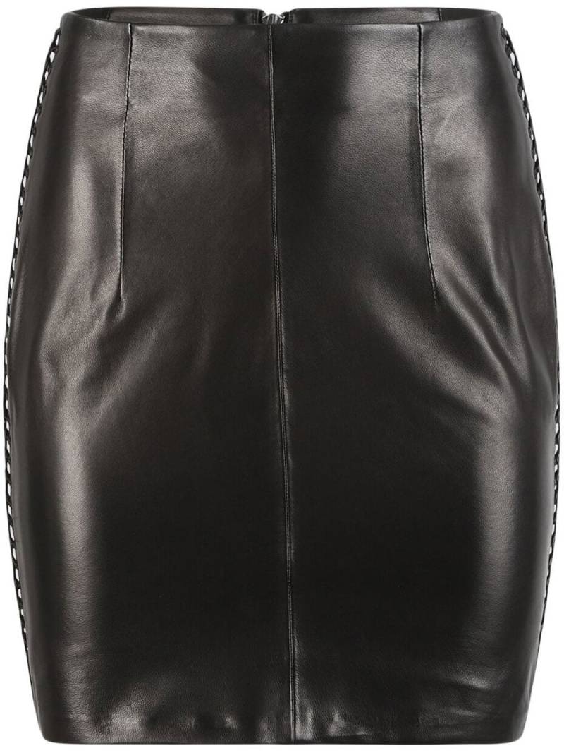 RTA Kalana lambskin skirt - Black von RTA