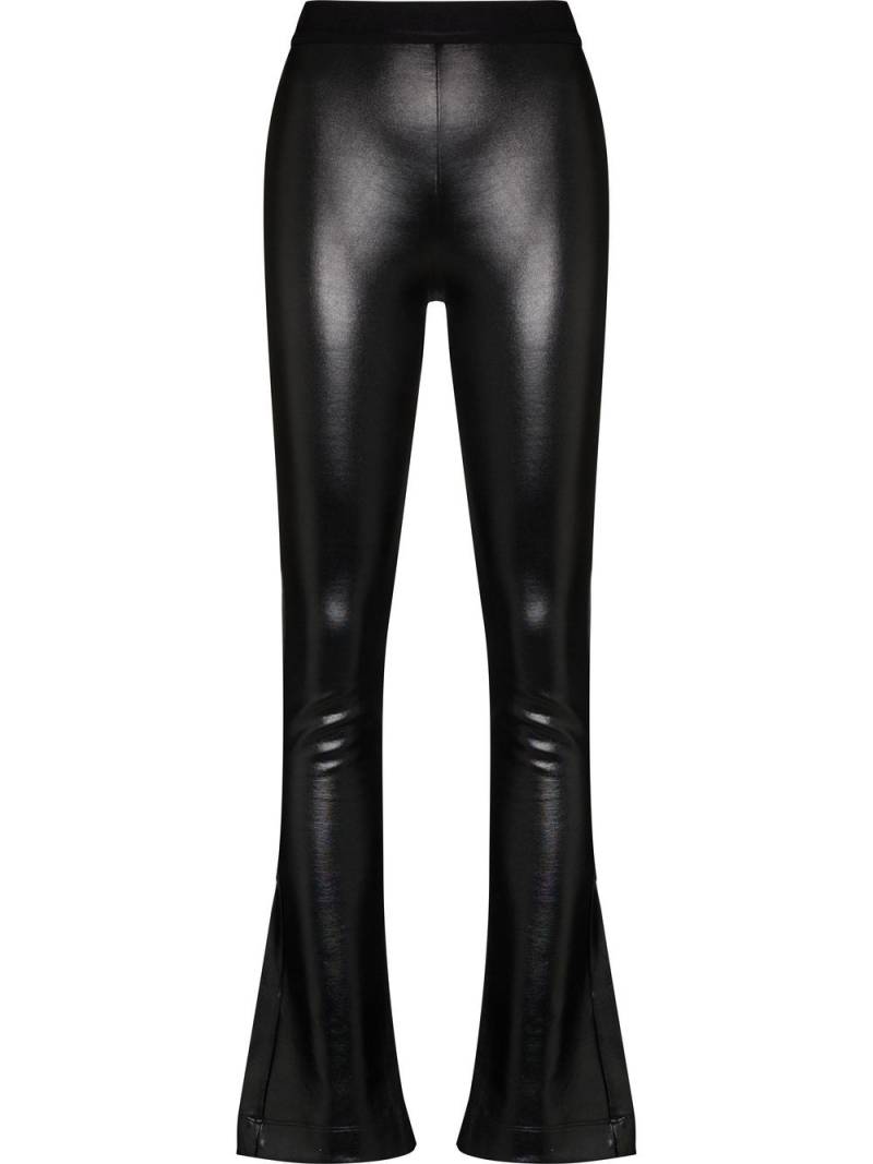 RTA Lais Coated flared leggings - Black von RTA