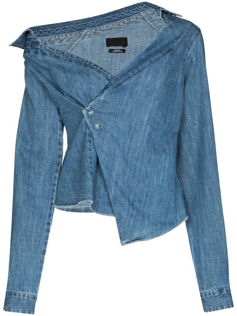 RTA Lizbeth asymmetric denim shirt - Blue von RTA