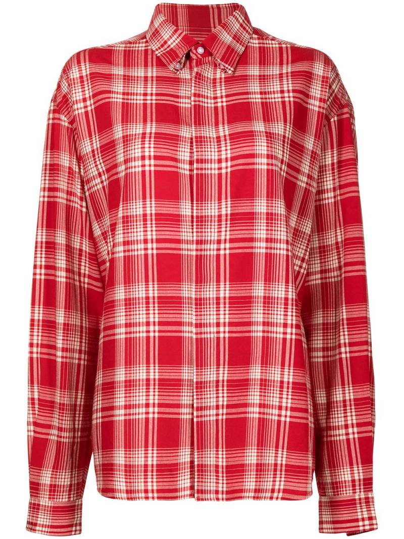 RTA check-pattern longsleeved shirt - Red von RTA