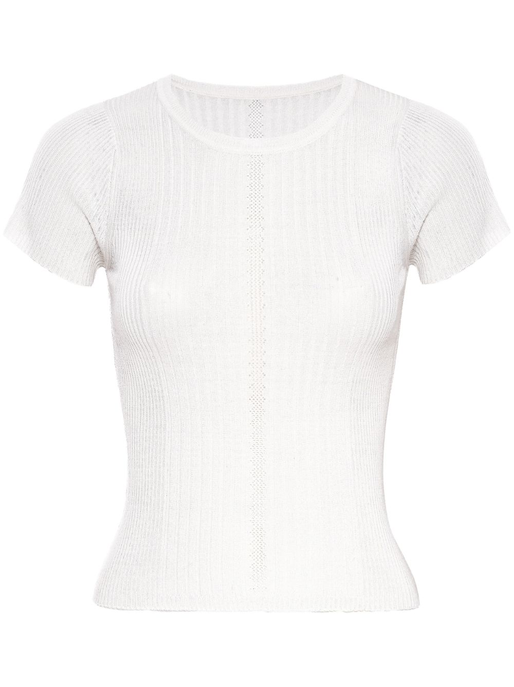 RTA crew-neck knitted silk top - White von RTA