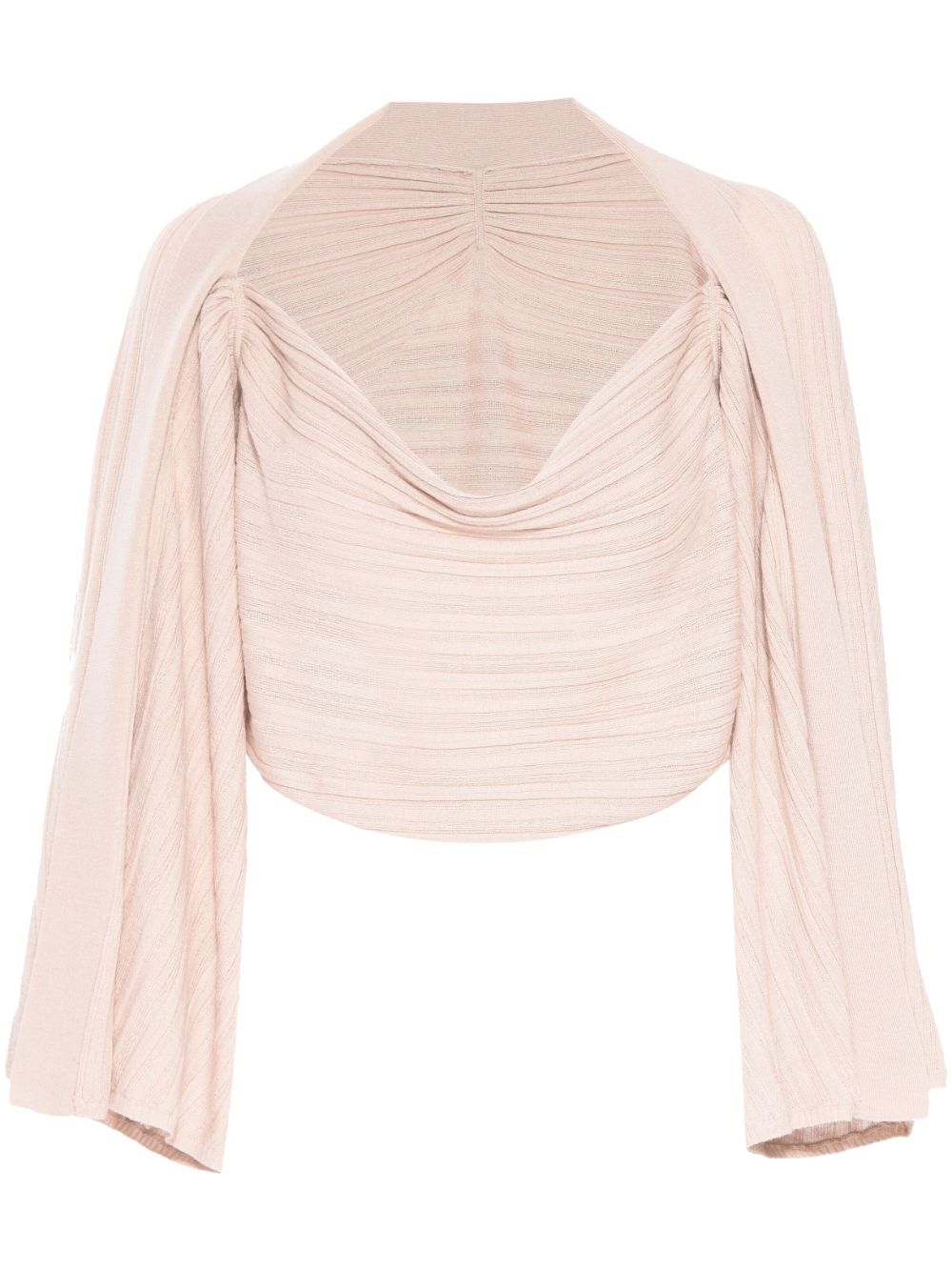 RTA draped-sleeves cowl-neck top - Neutrals von RTA