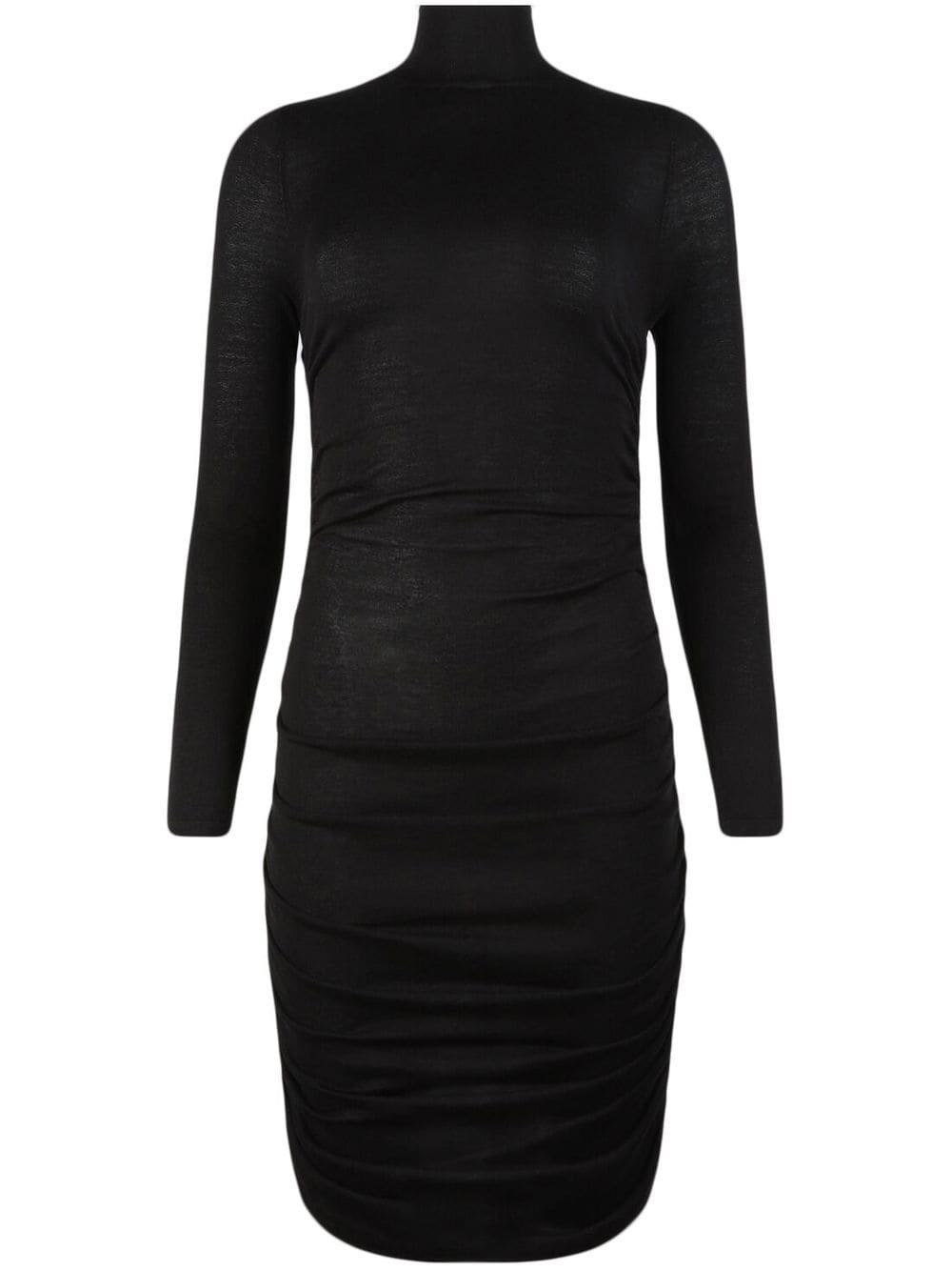 RTA gathered silk-blend mini dress - Black von RTA