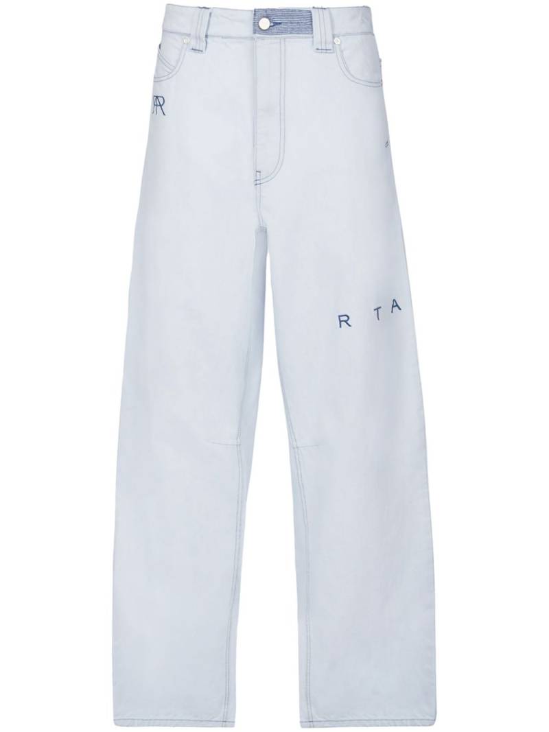 RTA logo-embroidered wide-leg jeans - Blue von RTA