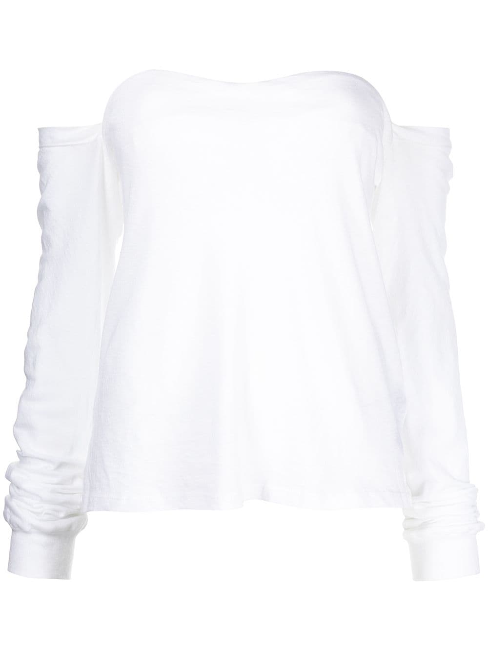 RTA off-shoulder long sleeve top - White