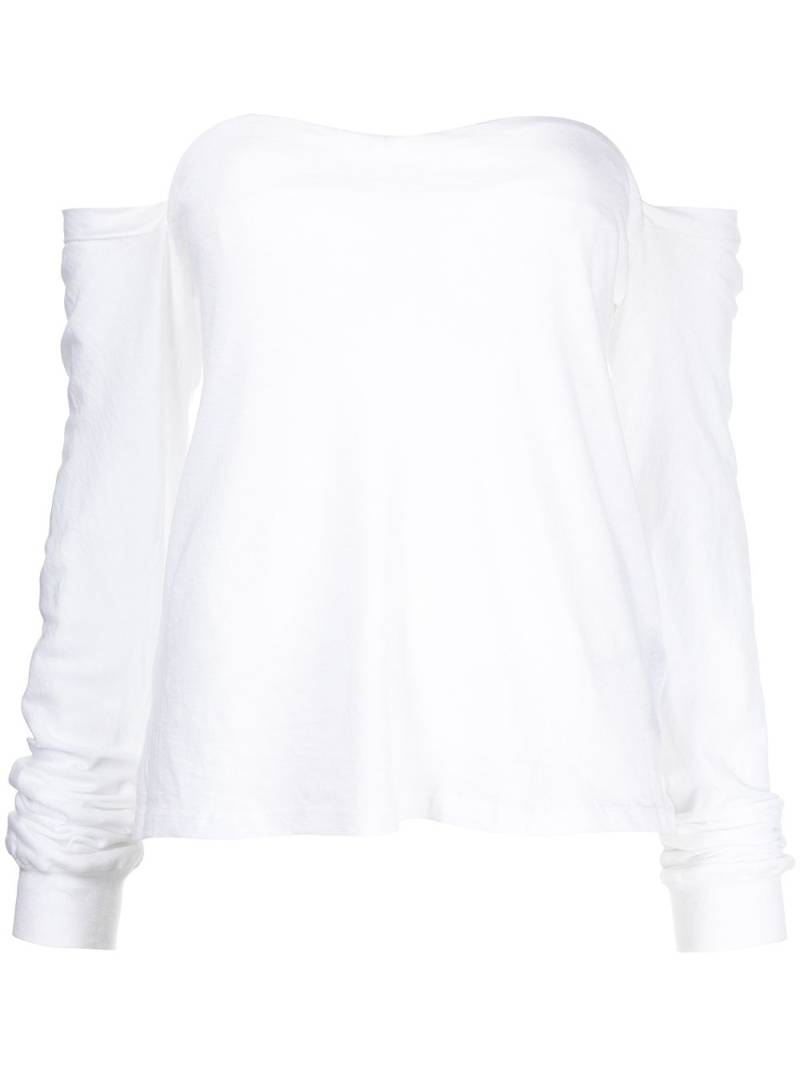 RTA off-shoulder long sleeve top - White von RTA