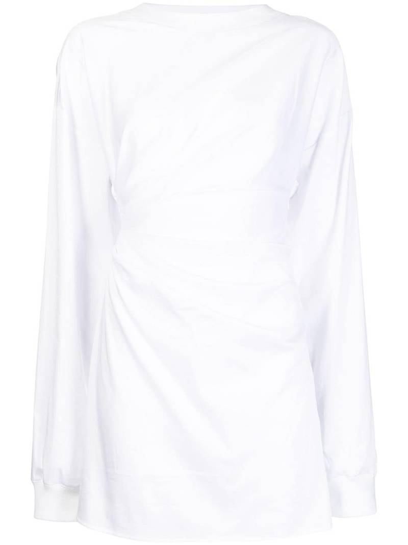 RTA ruched long-sleeve dress - White von RTA