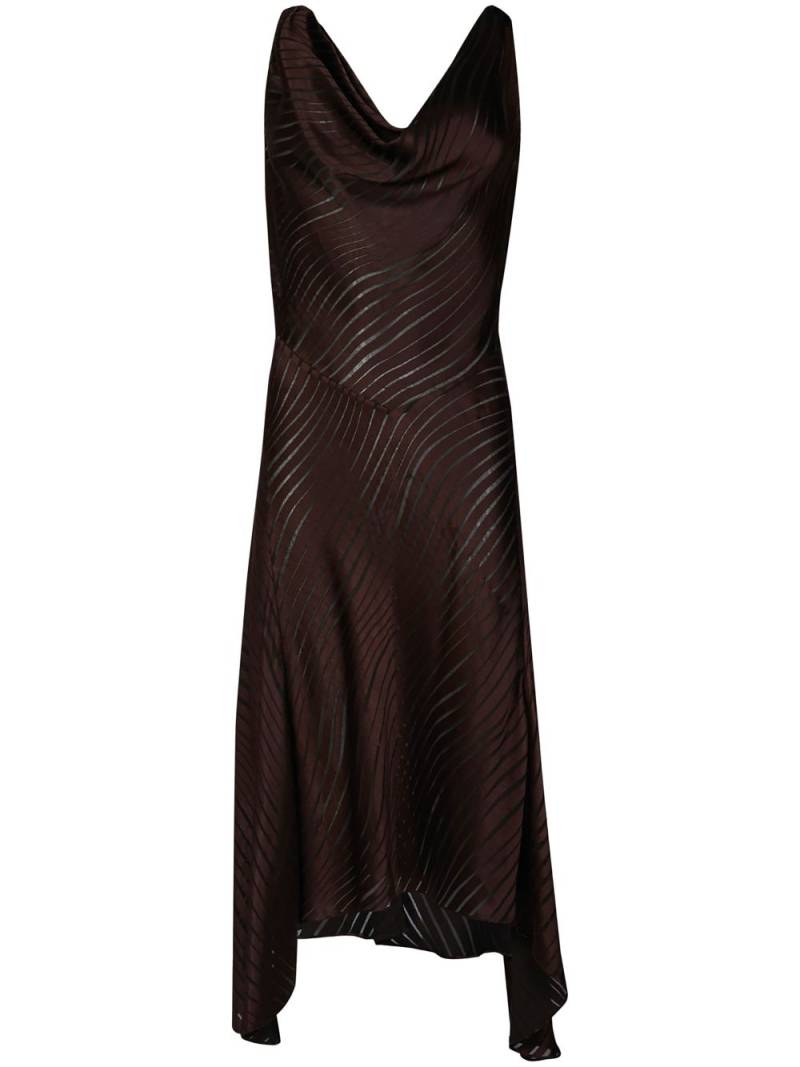 RTA wave-print cowl-neck midi dress - Brown von RTA