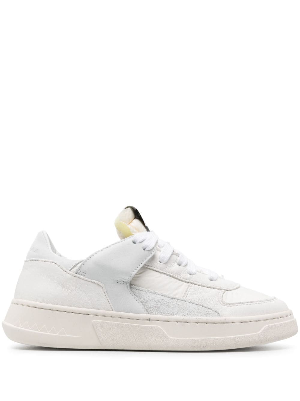 RUN OF tonal leather sneakers - White