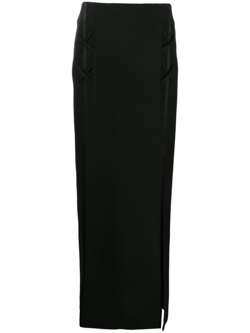 RXQUETTE Reverse Cady crepe maxi skirt - Black von RXQUETTE