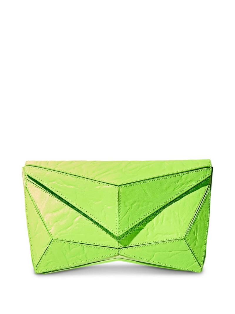 RYZÍ Mystique Small leather clutch bag - Green von RYZÍ