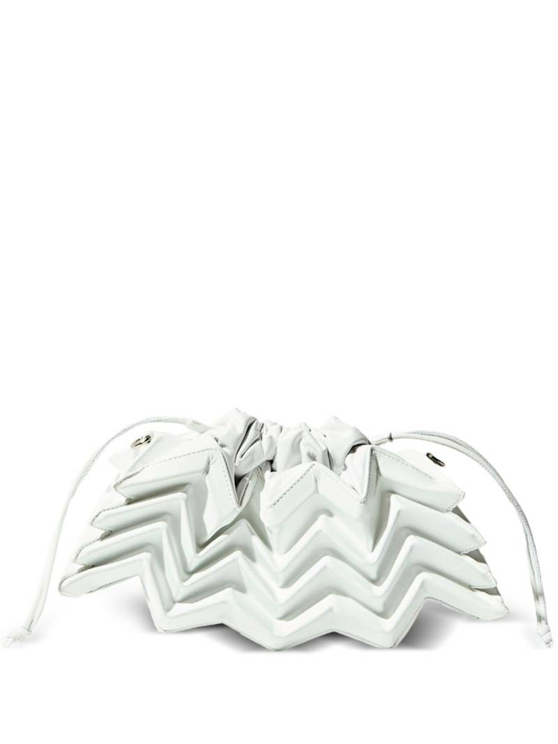 RYZÍ medium Atomic leather clutch bag - White von RYZÍ