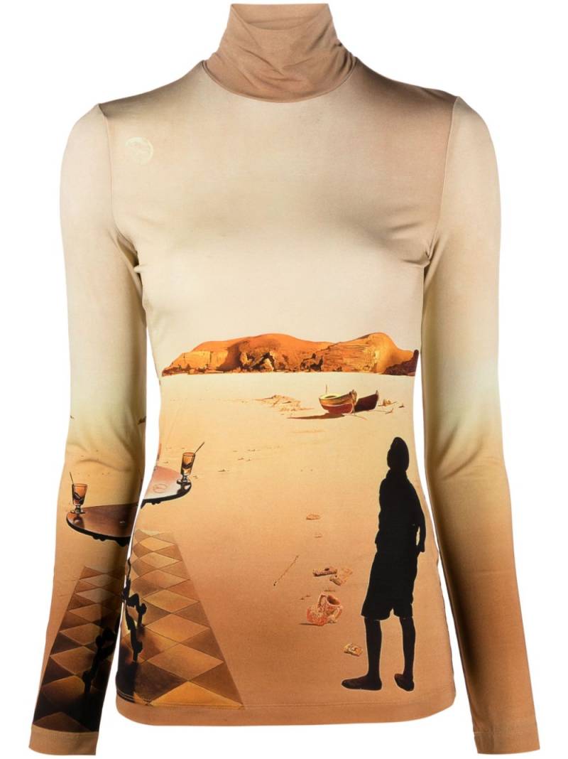 Rabanne Dali's Sun Table-print top - Neutrals von Rabanne